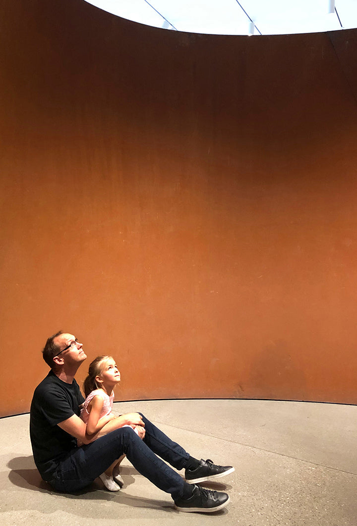 Clay Alexander, Founder and CEO of Ember, with daughter at LACMA