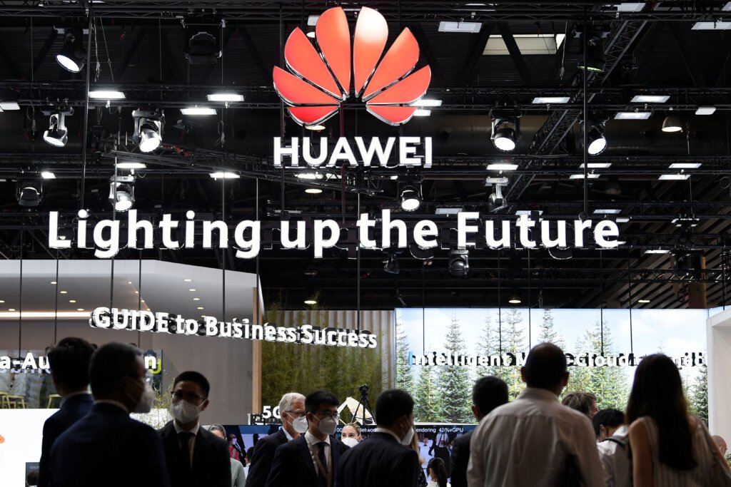 As per federal filings, the Chinese telecom giant invested over US$13 million in lobbying over the last decade. (Photo by Josep LAGO / AFP)