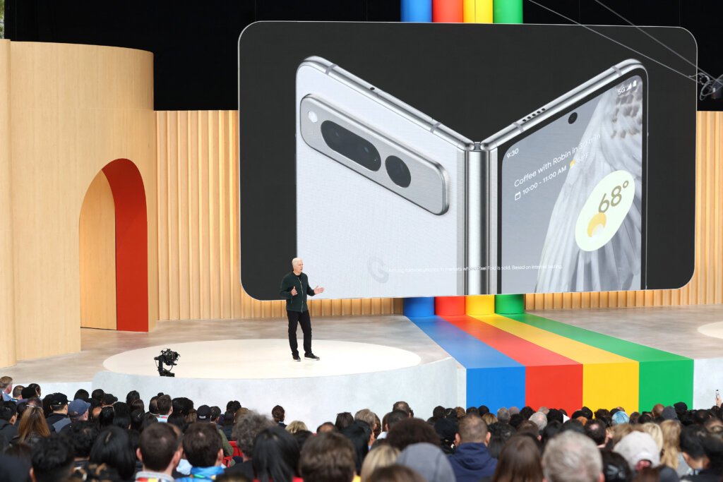 The smartphone brand by Google, Pixel, has been around since 2016, but it wasn't until 2022 that the lineup "gained share in every market" the tech giant operated in. Source: AFP
